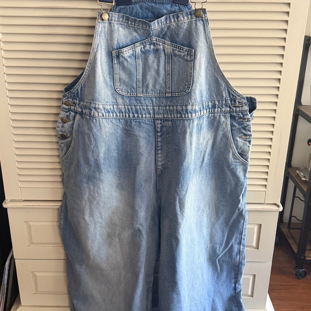 Cider Light Denim Overalls, 2XL